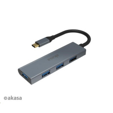 AKASA Hub USB-C 4x USB 3.0 port, Aluminium