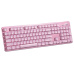 WG - Herní klávesnice WG, podsvícena, drátová, růžová