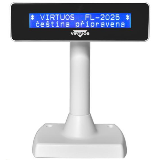 Virtuos zákaznický displej Virtuos FL-2025MB 2x20, USB, bílý