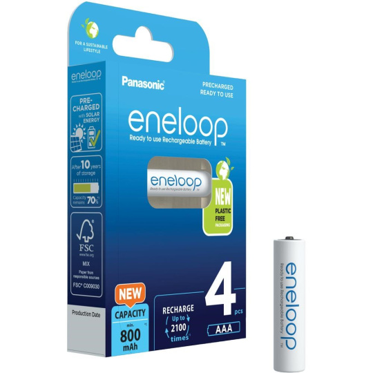 PANASONIC HR03 AAA 4MCCE/4BE ENELOOP N, 800 mAh (Blistr 4ks)