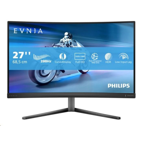 Philips MT 27" 27M2C5200W/00 - 1920x1080,VA,280Hz,HDR10,2xHDMI,1xDP,Zakřivený,Pivot