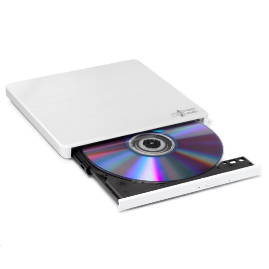 HITACHI LG - externí mechanika DVD-W/CD-RW/DVD±R/±RW/RAM GP60NW60, Slim, White, box+SW