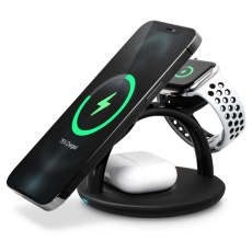 CONNECT IT Bezdrátová nabíječka 3v1 MultiCharge MagSafe pro IPhone, Apple Watch a AirPods, 15 W, Černá CONNECT IT Bezdrátová nabíječka 3v1 MultiCharge MagSafe pro IPhone, Apple Watch a AirPods, 15 W, Černá