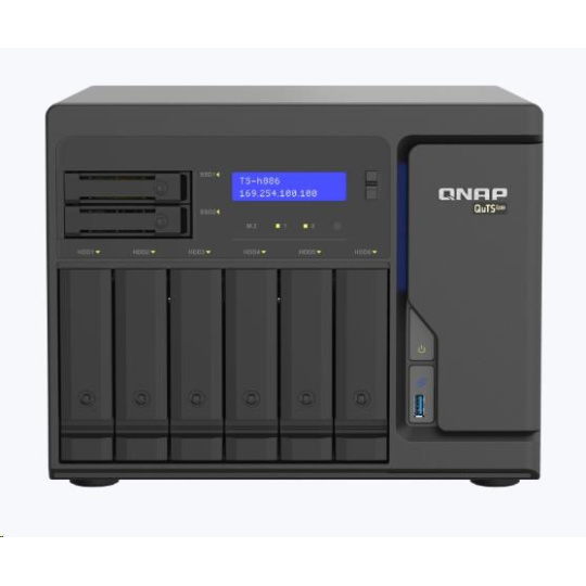 QNAP TS-h886-D1602-8G (2C/XeonD-1602/3,2GHz/8GBRAM/8xSATA/2xM.2/4x2,5GbE/3xUSB3.2/2xPCIe)