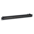 Intellinet Patch panel 24 port Cat6, stíněný STP, černý