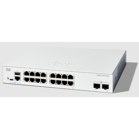 Cisco Catalyst switch C1200-16T-2G (16xGbE,2xSFP,fanless)