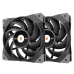 THERMALTAKE Ventilátor Toughfan 12 2-Pack, 2x120mm, černá