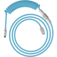 HyperX USB-C Coiled Cable Light Blue-White - Příslušenství ke klávesnici