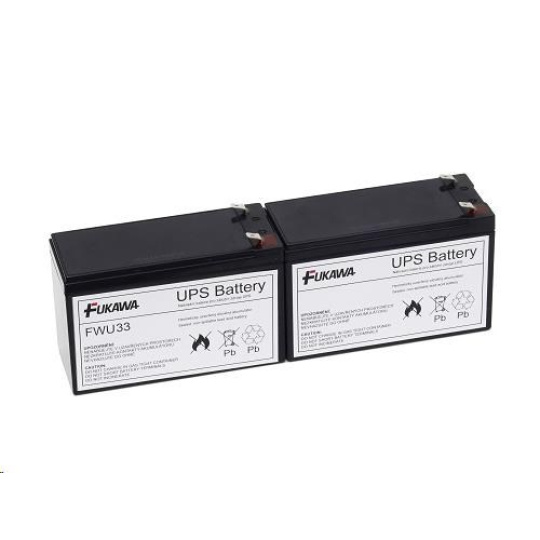 Baterie - FUKAWA FWU-33 sada baterií za RBC33 (12V/9Ah, 2ks)