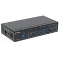 Manhattan hub, 7-portů, USB 3.0 Type-A, černá