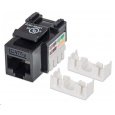 Intellinet Cat5e Keystone Jack, UTP, Black, Punch-down