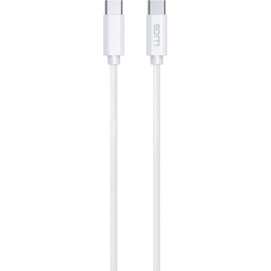 WG - Datový kabel Type-C na Type-C, 2 metry, 3A, 60W, bílá