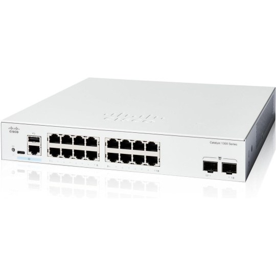 Cisco Catalyst switch C1300-16T-2G (16xGbE,2xSFP,fanless)
