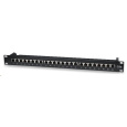 Intellinet Patch Panel, 19", Cat5e, 24-Port, FTP, 1U, Black