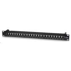 Intellinet Patch Panel, 19", Cat5e, 24-Port, FTP, 1U, Black