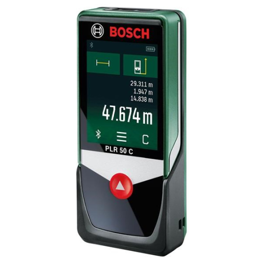 BOSCH PLR 50 C, digitální laserový dálkoměr, rozsah 0,05 – 50,00 m