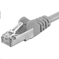 PREMIUMCORD Patch kabel CAT6a S-FTP, RJ45-RJ45, AWG 26/7 0,25m šedá