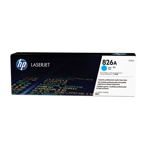 HP 826A Cyan LJ Toner Cart, CF311A (31,500 pages)