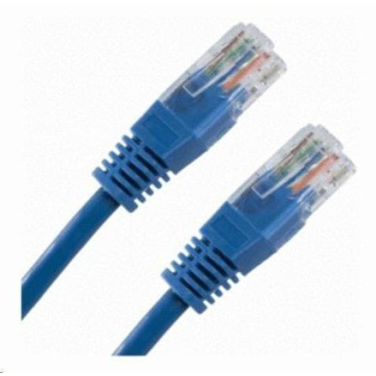 XtendLan patch kabel Cat5E, UTP - 0,25m, modrý (prodej po 10 ks)