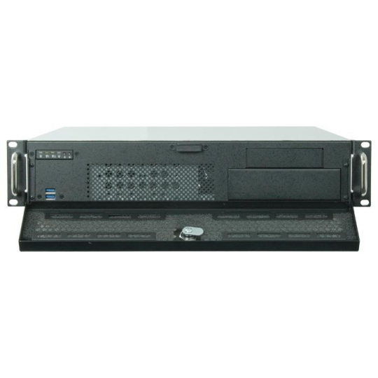 CHIEFTEC skříň Rackmount 2U UNC-210, mATX, half height PCI slots,  Black, bez zdroje