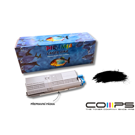 OKI C532 (46490608) PIRANHA - kompatibilní černý toner, 7K