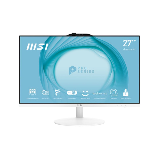 MSI AIO PRO AP272 13M-443XEU, Intel Core i5-13400, Chipset H610, 27" LCD, 1x 8GB DDR4, 512GB SSD, WI-FI, bílá W11P