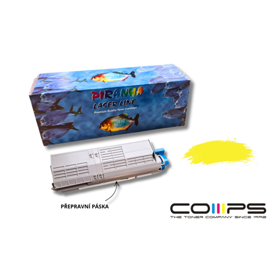 OKI C532 (46490605) PIRANHA - kompatibilní žlutý toner, 6K