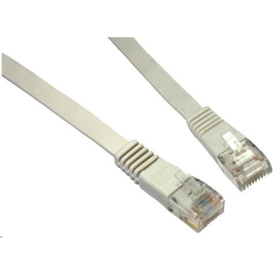 Solarix Patch kabel plochý CAT5E UTP LSOH 5m šedý non-snag-proof C5E-111GY-5MB