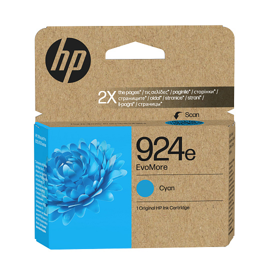 HP 924e EvoMore Cyan Original Ink Cartridge (800 pages) HP 924e EvoMore Cyan Original Ink Cartridge (800 pages)