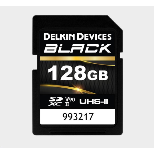 Delkin SDXC BLACK Rugged UHS-II R300/W250 (V90) 128GB (new)