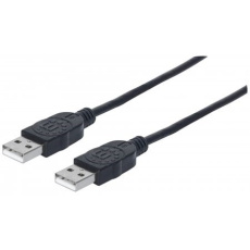 MANHATTAN kabel USB 2.0, Type-A Male to Type-A Male, 3m, Black