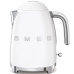 Smeg KLF03WHEU, rychlovarná konvice, 1,7 l, (7 šálků), 2400 W, styl 50. let, bílá