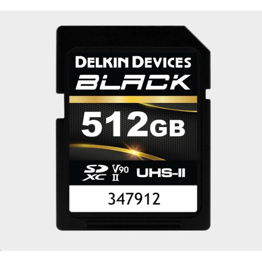Delkin SDXC BLACK Rugged UHS-II R300/W250 (V90) 512GB (new) Delkin SDXC BLACK Rugged UHS-II R300/W250 (V90) 512GB (new)