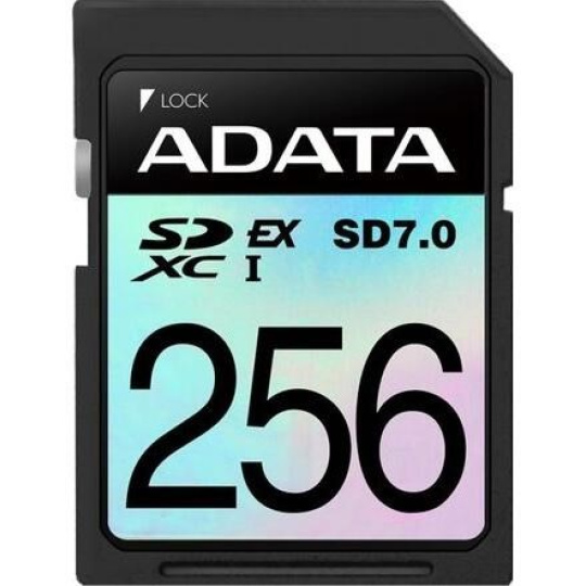 ADATA SDXC karta 256GB Express, PCIe Gen3, UHS-I, C10, V30, (R:800/W:700 MB/s)