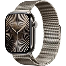 Apple Watch Series 10 GPS + Cellular 46mm Natural Titanium Case with Natural Milanese Loop - S/M