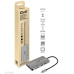 Club3D Dokovací stanice USB-C 8v1, 2xHDMI, 1xUSB-C, 1xUSB, čtečka SD karet, 1xRJ45, šedá