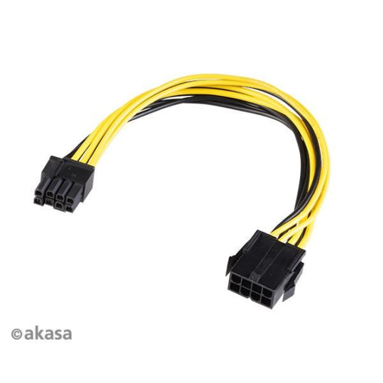 AKASA adaptér 12V ATX 8-Pin to PCIe 6+2 pin Adapter Cable