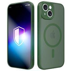 3mk ochranný kryt Misty MagCase Green pro Apple iPhone 15