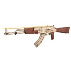 RoboTime 3D Dřevěné mechanické puzzle Útočná puška AK-47