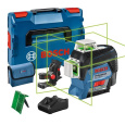 BOSCH GLL 3-80 CG, čárový laser, až 30 m, s přijímačem až 120 m, akumulátor