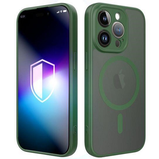 3mk ochranný kryt Misty MagCase Green pro Apple iPhone 15 Pro 3mk ochranný kryt Misty MagCase Green pro Apple iPhone 15 Pro