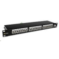 Solarix Patch panel 24 x RJ45 CAT6 STP černý 1U SX24-6-STP-BK