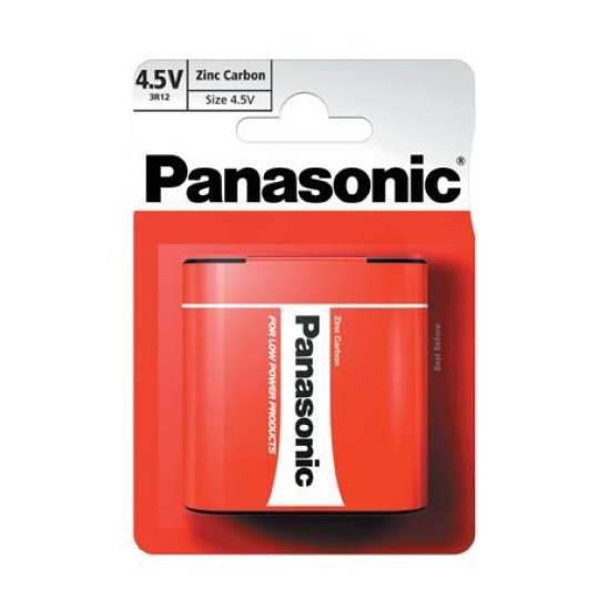 PANASONIC Zinkouhlíkové baterie Red Zinc 3R12RZ/1BP Plochá 4,5V (Blistr 1ks)