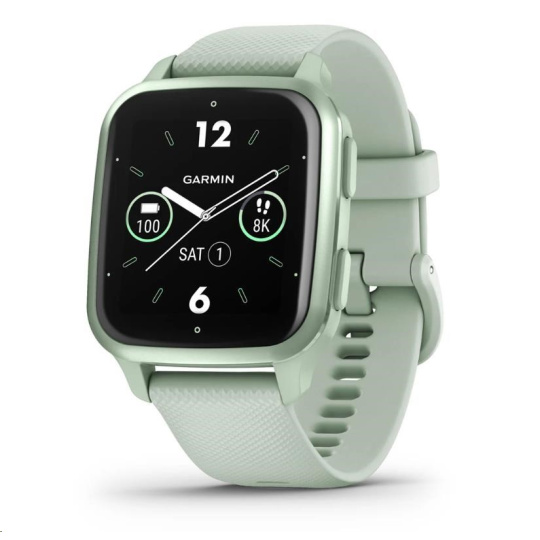 Garmin Venu Sq 2, Metallic Mint / Cool Mint silikonový řemínek