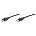 MANHATTAN DisplayPort Monitor Cable, DisplayPort Male / DisplayPort Male, 2 m, Black