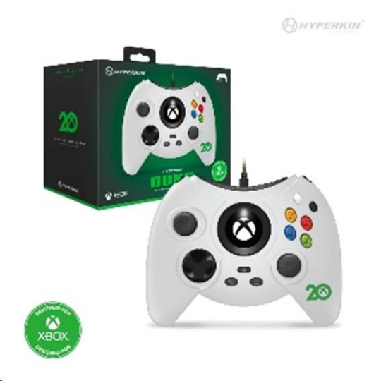 Hyperkin Duke Wired Controller for Xbox Series|One/Win 11|10 (Xbox 20th White) Licensed by Xbox