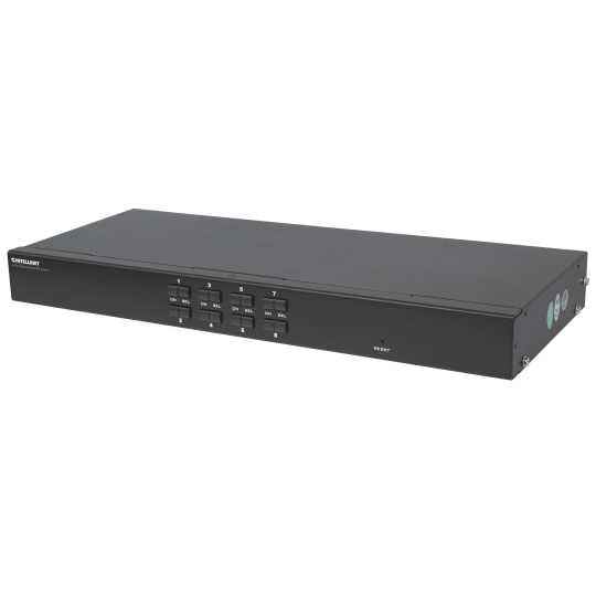 Intellinet 8-Port Rackmount KVM Switch, USB + PS/2, včetně 8 ks kabelů