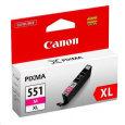 Canon CARTRIDGE CLI-551M XL purpurová pro Pixma iP, Pixma iX, Pixma MG a Pixma MX 6850, 725x, 925, 8750 (680 str.)