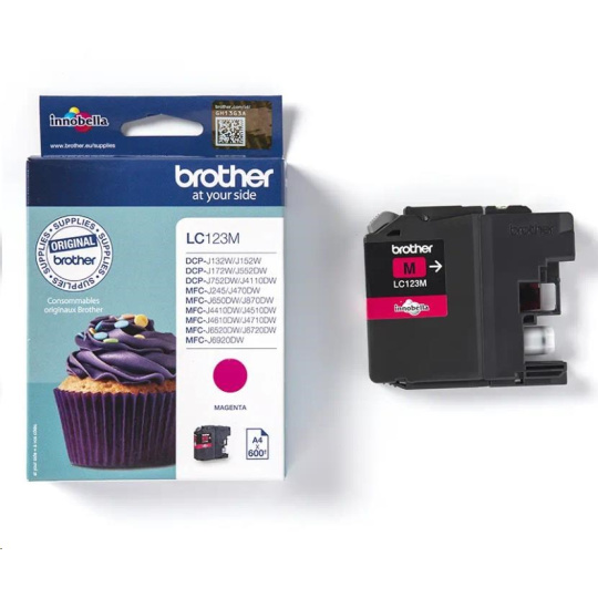 BROTHER INK LC-123M magenta cca 600