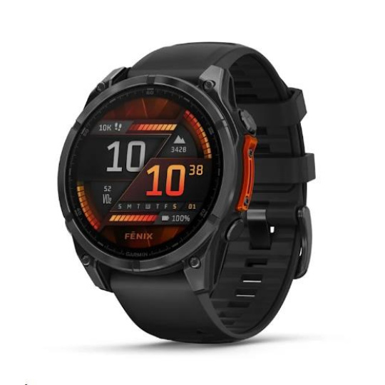 Garmin fenix® 8 – 51 mm, AMOLED, Slate grey a Černý silikonový řemínek, EU Garmin fenix® 8 – 51 mm, AMOLED, Slate grey a Černý silikonový řemínek, EU
